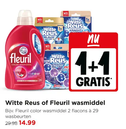 Aanbieding: Witte Reus of Fleuril wasmiddel
