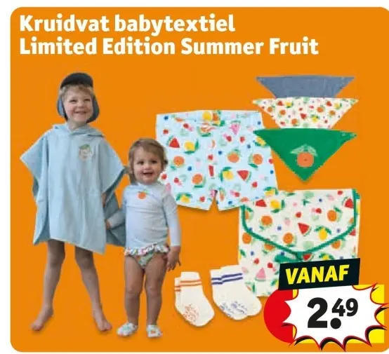 Aanbieding: Kruidvat babytextiel Limited Edition Summer F