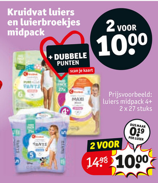 Aanbieding: Kruidvat luiers en luierbroekjes midpack