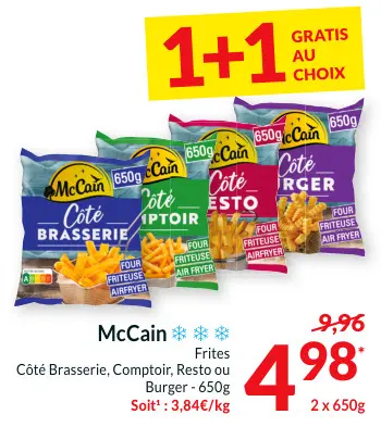 Offre: Frites Côté Brasserie, Comptoir, Resto ou Bur