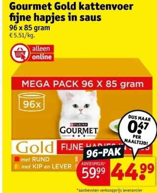 Promotie: Gourmet Gold kattenvoer fijne hapjes in saus