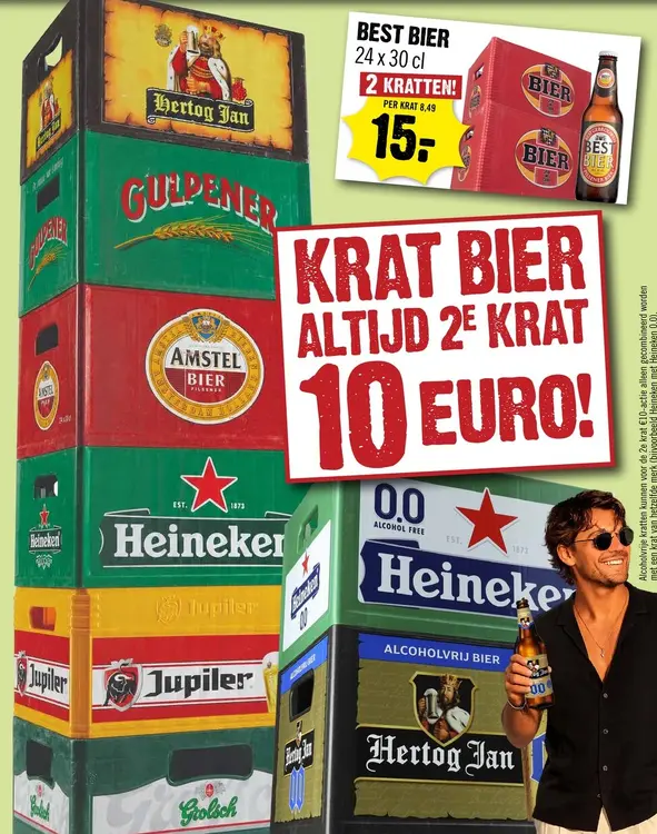 Aanbieding: Diverse kratten bier