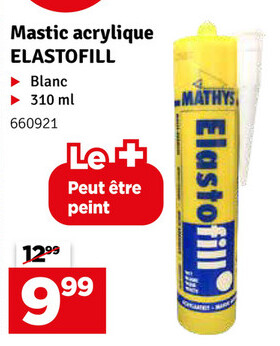 Offre: Mastic acrylique ELASTOFILL