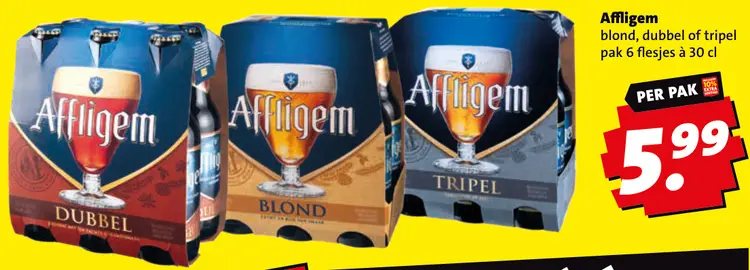 Aanbieding: Blond bier, dubbel of tripel