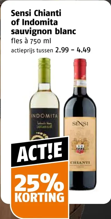 Aanbieding: Sensi & Indomita Chianti of Indomita sauvignon blanc