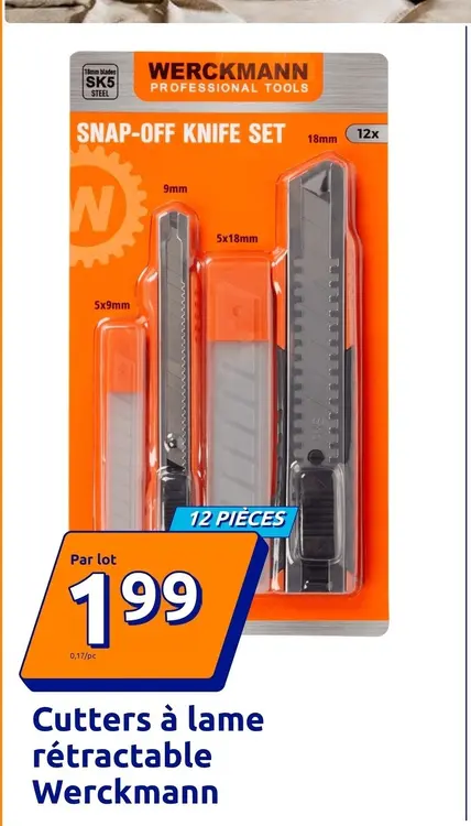 Offre: Cutters à lame rétractable