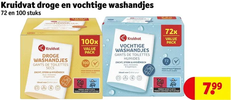 Promotie: Droge en vochtige washandjes
