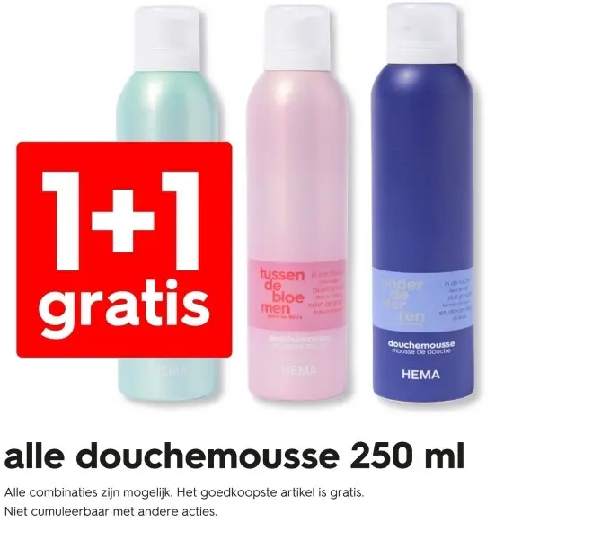 Promotie: Alle douchemousse