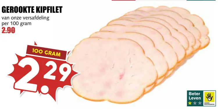 Aanbieding: Gerookte kipfilet