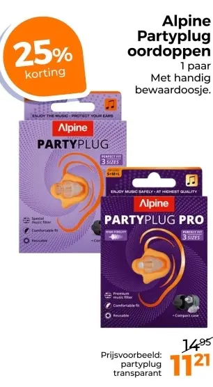 Aanbieding: Partyplug oordoppen