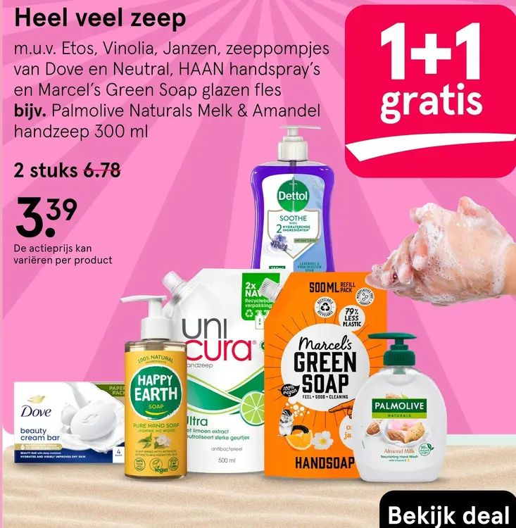 Aanbieding: Heel veel zeep