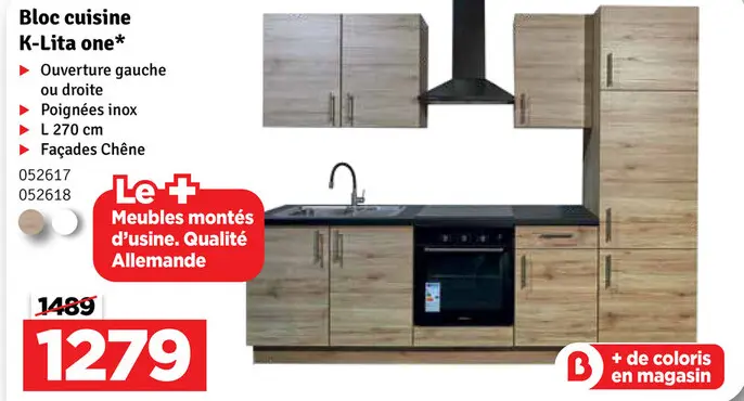 Offre: Bloc cuisine K-Lita one