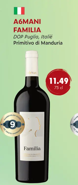 Aanbieding: A6mani Familia Primitivo di Manduria