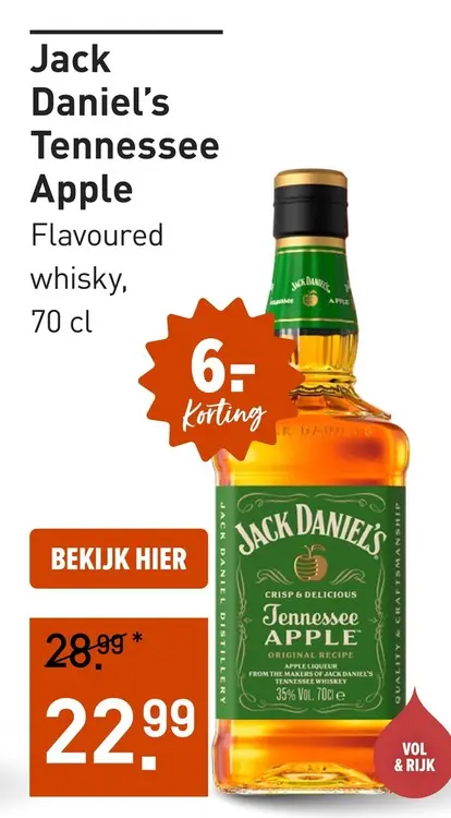 Aanbieding: Jack Daniel's Tennessee Apple