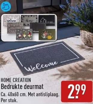 Aanbieding: Bedrukte deurmat
