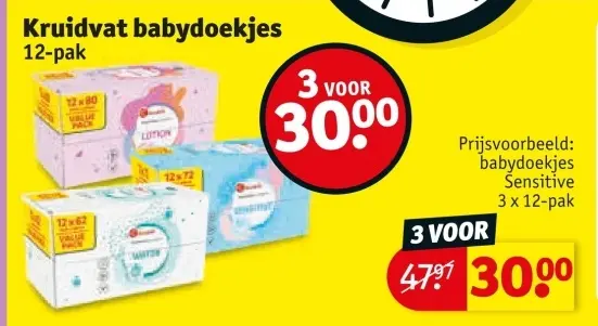 Aanbieding: Kruidvat babydoekjes