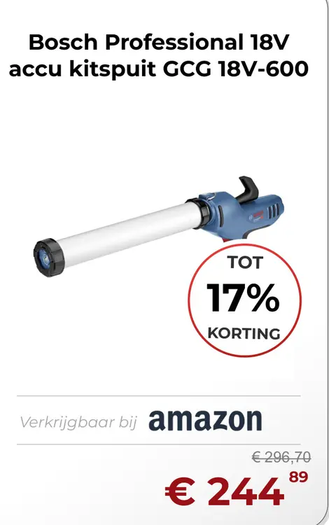 Aanbieding: accu kitspuit GCG 18V-600