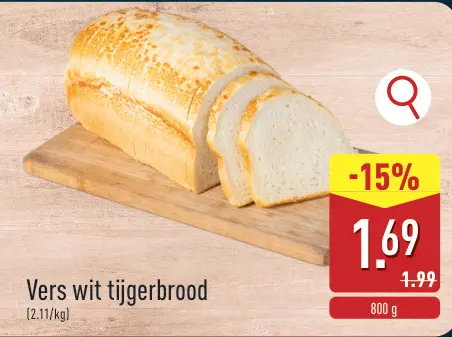 Promotie: Vers wit tijgerbrood