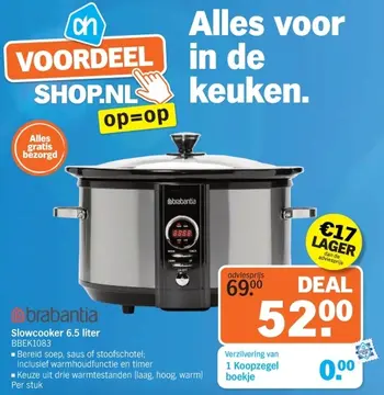 Aanbieding: Slowcooker 6.5 liter