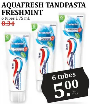Aanbieding: Tandpasta freshmint