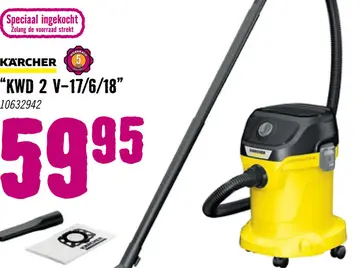 Aanbieding: KÄRCHER Nat- en droogzuiger KWD 2 V-17/6/18