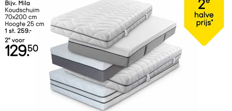 Aanbieding: Matras Mila koudschuim - 70x200x24 cm