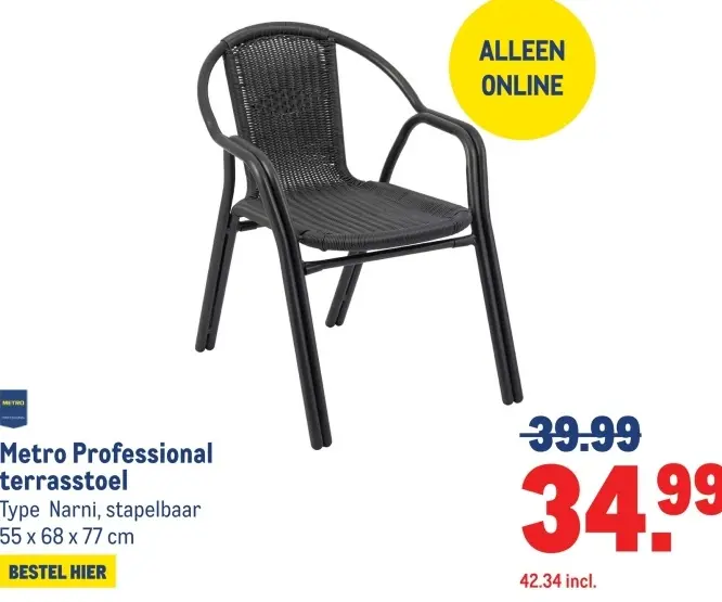 Aanbieding: terrasstoel