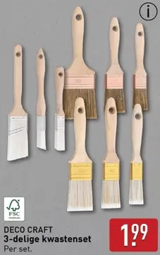 Aanbieding: DECO CRAFT kwastenset
