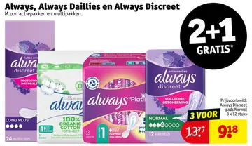 Aanbieding: Always, Always Daillies en Always Discreet