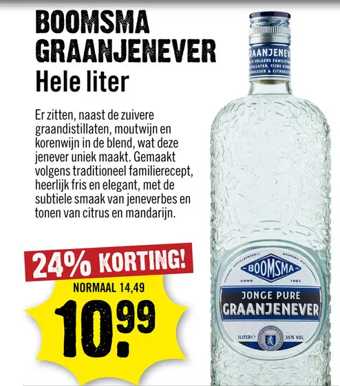 Aanbieding: Boomsma Jonge Jenever 100 cl