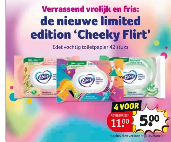 Aanbieding: Edet vochtig toiletpapier