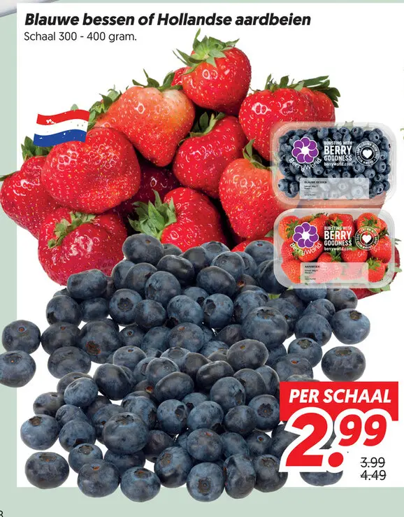 Aanbieding: Blauwe bessen of Hollandse aardbeien