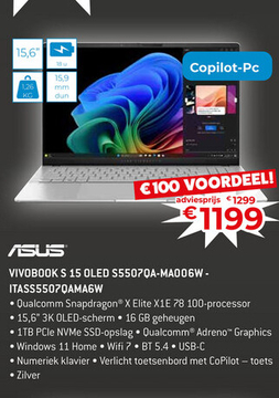 Aanbieding: VIVOBOOK S 15 OLED S55070A-MA006W-ITASS55070A