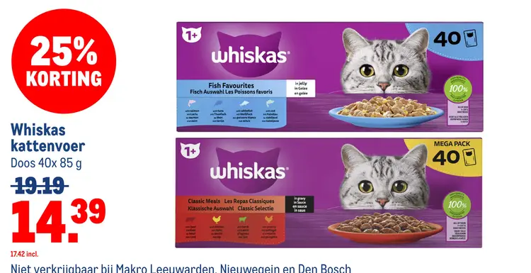 Aanbieding: Whiskas kattenvoer