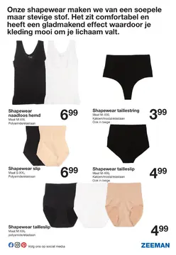 Aanbieding: Shapewear naadloos hemd, shapewear taillestring of shapewear slip
