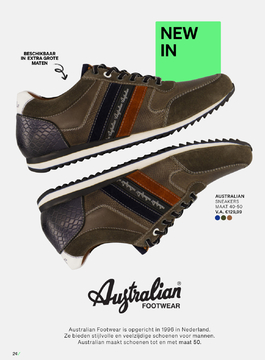 Aanbieding: Australian Camaro Sneakers grijs Leer