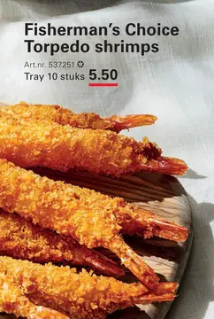 Aanbieding: Fisherman's Choice Torpedo shrimps