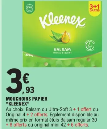 Promotie: Mouchoirs papier