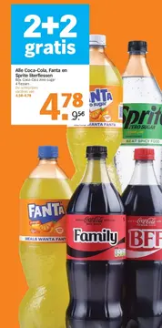 Aanbieding: Coca-Cola, Fanta en Sprite literflessen