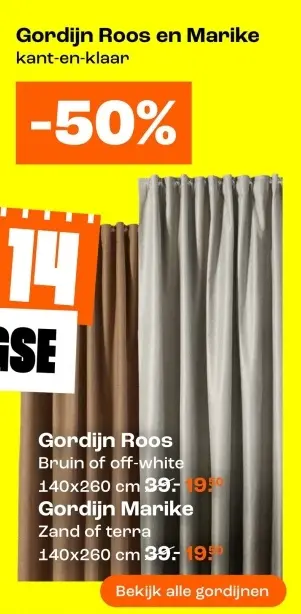 Aanbieding: Gordijn Roos en Marike