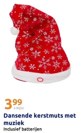 Promotie: Dansende kerstmuts met muziek