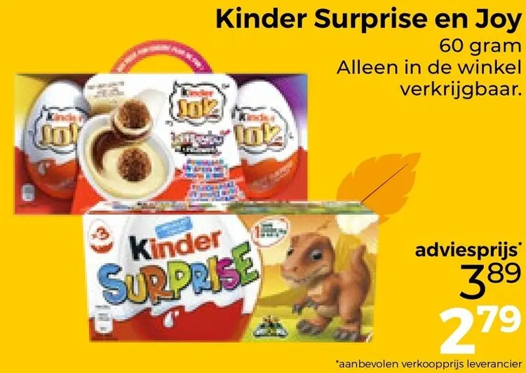 Aanbieding: Kinder Surprise en Joy