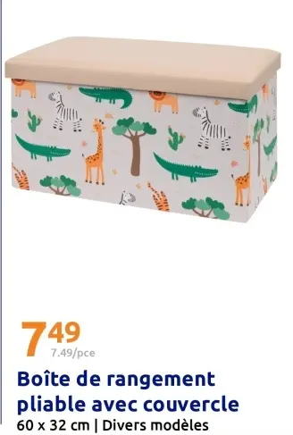 Offre: Boîte de rangement pliable avec couvercle