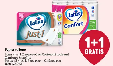 Offre: Papier toilette Lotus