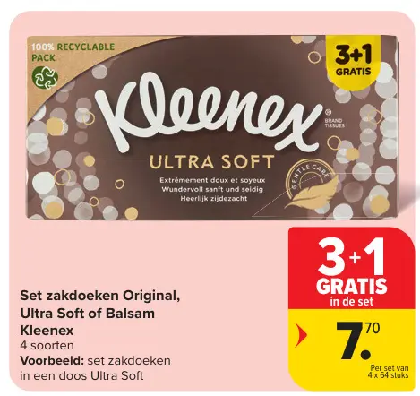Promotie: Set zakdoeken Original, Ultra Soft of Balsam