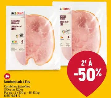 Offre: Jambon cuit à l'os