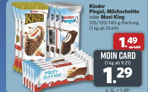 Aanbieding: Pingui, Milchschnitte oder Maxi King