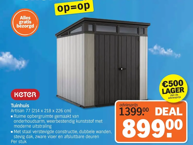 Aanbieding: Keter Tuinhuis Artisan 77