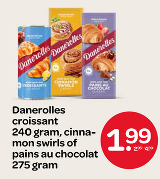 Aanbieding: Danerolles croissant, cinnamon swirls of pains au chocolat