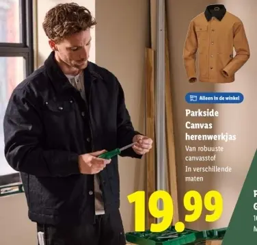 Aanbieding: Canvas herenwerkjas